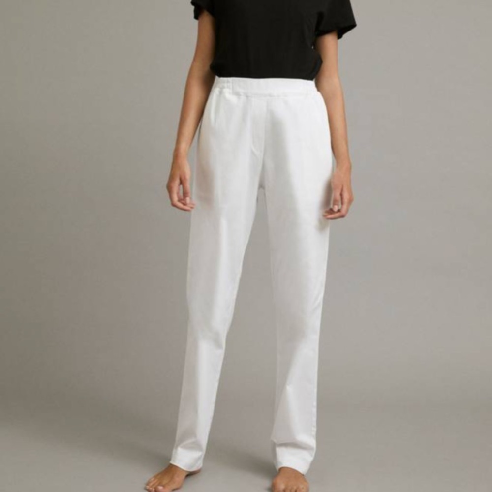 Spa Uniform Womens Trousers/Slacks/Pants - Off white size large